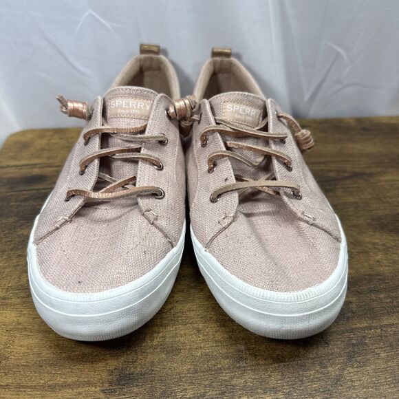 Sperry Womens Top Sider Crest Vibe Low Sneakers Pink Canvas Size 10M - Picture 2 of 7